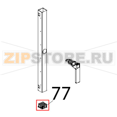Tappo estetico colonnina porta Unox XBC 604P Tappo estetico colonnina porta Unox XBC 604PЗапчасть на деталировке под номером: 77