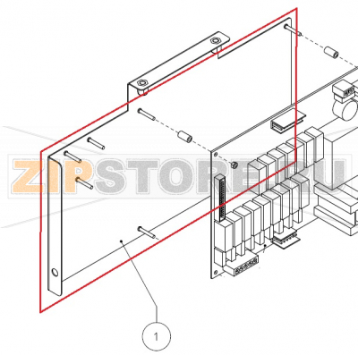 Supporto scheda pontenza IM6-IM9 RC/LM 6/23 Imesa LM 14         Supporto scheda pontenza IM6-IM9 RC/LM 6/23 Imesa LM 14Запчасть на сборочном чертеже под номером: 1Название запчасти на итальянском языке: Supporto scheda pontenza IM6-IM9 RC/LM 6/23 Imesa LM 14