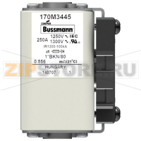 Предохранитель, 400 A, AC 1250 В, 100 кА, size 1, 45x59x81 мм, aR, IEC UL Eaton FUSE 400A 1250