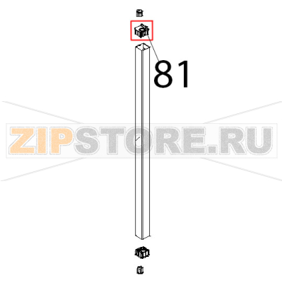 Tappo fulcro sup. porta Unox XBC 815G Tappo fulcro sup. porta Unox XBC 815GЗапчасть на деталировке под номером: 81