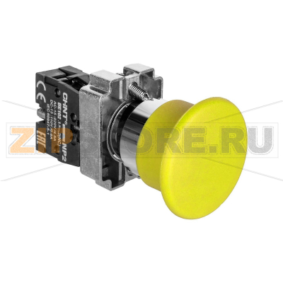 Кнопка управления, 1НЗ, IP40, без подсветки, желтая Chint NP2-EC52 