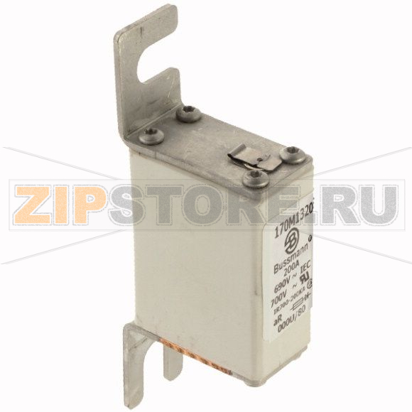 Предохранитель, 200 A, AC 690 В, 200 кА, DIN 000, 21x40x100 мм, aR, DIN, IEC Eaton FUSE 200A 69 