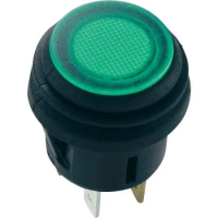 Кнопка 14 В/DC, 20 А, 1 x вкл/выкл, с фиксацией, зелёная, 1 шт TRU Components TC-R13-527D2B