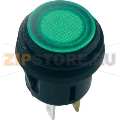 Кнопка 14 В/DC, 20 А, 1 x вкл/выкл, с фиксацией, зелёная, 1 шт TRU Components TC-R13-527D2B 