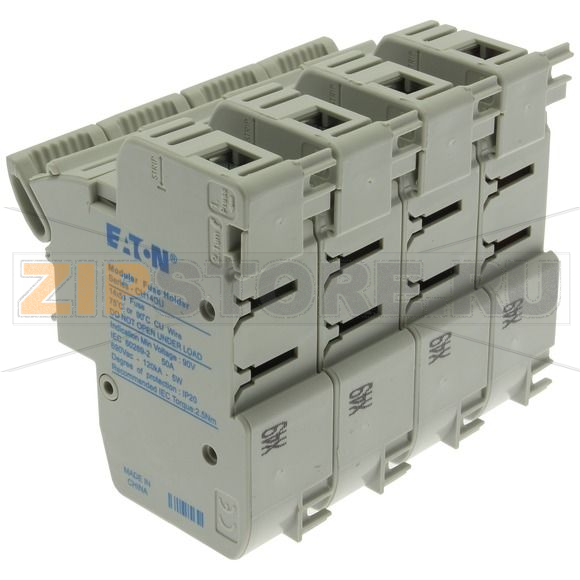 Держатель предохранителя, 50 A, AC 690 В, 14x51 мм, 4P, IEC Eaton 4P 14x51 Neon Indicator Fuse Ho 