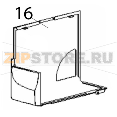 Exterior cover with upper front cover Zebra TLP-2746e Exterior cover with upper front cover Zebra TLP-2746eЗапчасть на деталировке под номером: 16