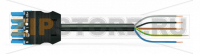Кабель соединительный; Eca; розетка/открытая; 5-полюсов; код. I; H05VV-F 5G 1,5 мм; 2 м; 1,50 mm; синие Wago 771-9985/106-201