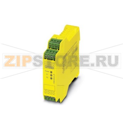 Предохранительное реле для контроля аварийного останова и управления защитной дверцей и фоторелейной завесой до SIL 3 или категории 4 Phoenix Contact PSR-SCP- 24UC/ESL4/3X1/1X2/B PL e согласно EN ISO 13849, одно- или двухканальный режим, автоматическая или ручная активация, 3 цепи активации, входное напряжение 24 В перем./пост. тока.Минимальный заказ: 1 шт.Упаковка: 1 шт.