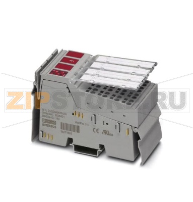 Клеммный модуль цифрового вывода Inline Phoenix Contact IB IL 24/230 DOR4/W-2MBD-PAC в комплекте с принадлежностями (соединительный штекер и держатель для маркировки), 4 переключающих позолоченных контакта реле, скорость передачи данных 2 Мбод, 5 - 253 В перемен. тока, 3 А.Минимальный заказ: 1 шт.Упаковка: 1 шт.