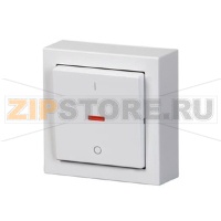 Выключатель двухполюсный, монтаж: накладной, белый ABB 2TKA00001840