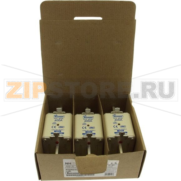 Предохранитель, 400 A, AC 400 В, 120 кА, NH2, gL/gG, IEC Eaton NH FUSE 400A 400V GG/GL SIZE 2 