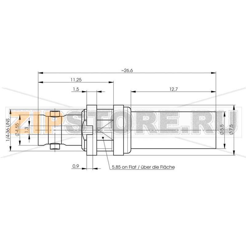 Разъем BNC, 75 Ом, 1 шт Telegärtner J01291A0024 