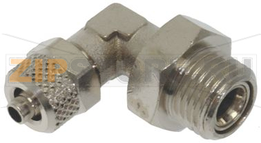 КОЛЕНЧАТЫЙ ФИТИНГ 1/4&quot;M Ø 6/4 НИКЕЛЬ 