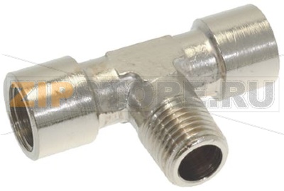 Т-ОБРАЗНОЕ СОЕДИНЕНИЕ Ø 1/4&quot;F-1/4&quot;F-1/4&quot;M НИКЕЛЬ 