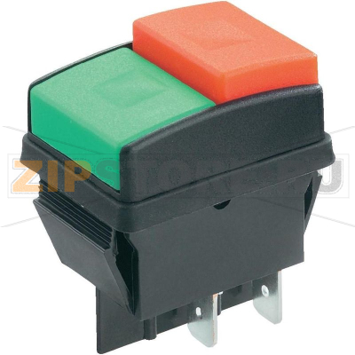 Кнопка 250 В/AC, 10 A, 2 x выкл/вкл, 1 шт SCI R13-537A B/R/G 