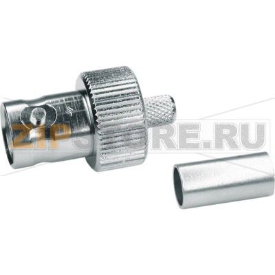 Разъем BNC, 50 Ом, диаметр кабеля: 5.2 мм, 1 шт Telegärtner J01001A1287 