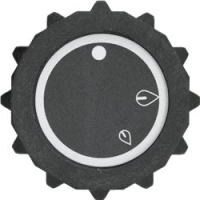 BLACK KNOB ø 59 mm SILK-SCREEN PRINTED