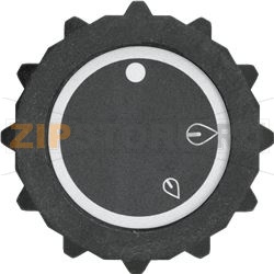 BLACK KNOB ø 59 mm SILK-SCREEN PRINTED 