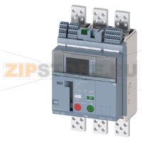 fixed-mounted molded case circuit breaker frame 1600; with RTC and 4AUX trip alarm switch S24; Icu "H" Icu=85kA @ 415V, 3-pole ETU660, LSIG, In=1250A display, meas., comm. function Ir=500...1250A Isd=0.6...10xIn, Ii=1.5...15xIn N conductor protec. adjusta