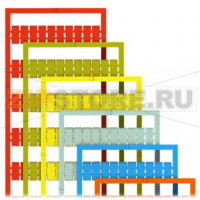 Маркировочная карта WMB; в картах; МАРКИРОВАНО; (50x); not stretchable; Вертикальная маркировка; с креплением на защелке; красные Wago 793-652/000-005