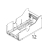 Bottom cover (U) USB assy Sato FX3-LX