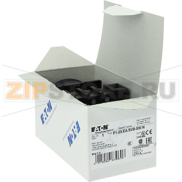 Выключатели главные, P1, 25 A, 3-полюсн. + N Eaton P1-25/EA/SVB-SW/N 