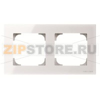 Рамка двухместная, стекло белое ABB 2CLA857200A3001