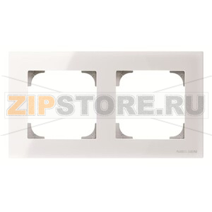 Рамка двухместная, стекло белое ABB 2CLA857200A3001 
