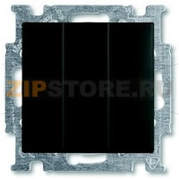 Механизм трехклавишного однополюсного выключателя 16 А, 250 В, черный ABB 2981.77