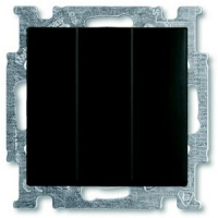 Механизм трехклавишного однополюсного выключателя 16 А, 250 В, черный ABB 2981.77