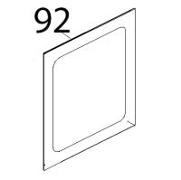 Vetro est. ser. grigio 415x435x4 BETFL Unox XV 203G