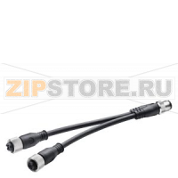 SIMATIC DP, Y-КАБЕЛЬ ДЛЯ РАСПРЕДЕЛЁННОЙ ПЕРИФЕРИИ, ДЛЯ ДВОЙНОГО ПОДКЛЮЧЕНИЯ КАНАЛОВ ВВОДА/ВЫВОДА ОДНИМ КАБЕЛЕМ К ET 200, 5-ШТЫРЬКОВЫЙ M12, 200MM Siemens 6ES7194-6KA00-0XA0