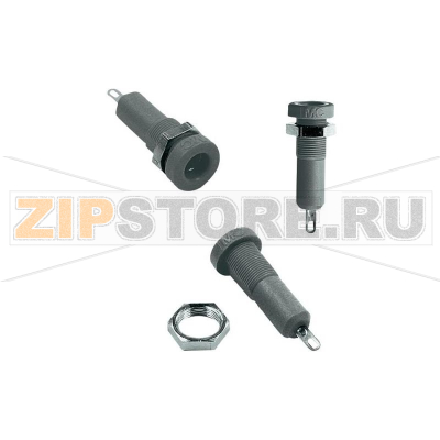 Розетка лабораторная, Ø контакта: 4 мм, черная, 1 шт Stäubli LB-I4R-B 