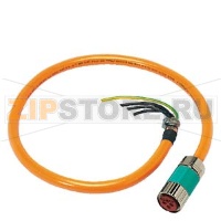 Силовой кабель предварительно собранный тип: 6FX8042-5CS64 4x 10 C Connector полная резьба Sz. 1.5 для SINAMICS S120 книжного формата с кольцом кабельного наконечника Отжимная UL / CSA, DESINA MOTION-CONNECT 800PLUS Dmax = 18,2 мм со стороны двигателя: ко