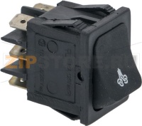 DIVERTER SWITCH 2 POLES BLACK 16A 250V