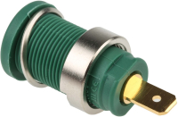 Штекер 4 мм, 25 A, 1000 В/AC/DC, зеленый Hirschmann 972355104