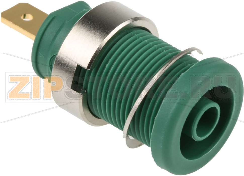 Штекер 4 мм, 25 A, 1000 В/AC/DC, зеленый Hirschmann 972355104 