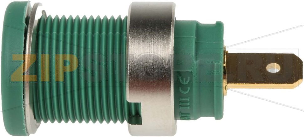 Штекер 4 мм, 25 A, 1000 В/AC/DC, зеленый Hirschmann 972355104 