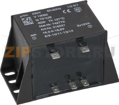 ТРАНСФОРМАТОР 230 В/16,5 В 2X15 ВА 