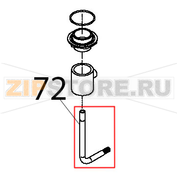 Tubo alimentazione risciacquo inferiore Teikos TS983 Tubo alimentazione risciacquo inferiore Teikos TS983Запчасть на деталировке под номером: 72