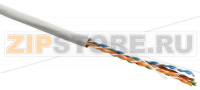 Hyperline UUTP4-C5E-S24-IN-PVC-GY-305 (UTP4-C5E-SOLID-GY-305) (305 м) Кабель витая пара, неэкранированная U/UTP, категория 5e, 4 пары (24 AWG), одножильный (solid), PVC, -20°C – +75°C, серый - гарантия: 15 лет компонентная; 25 лет системная