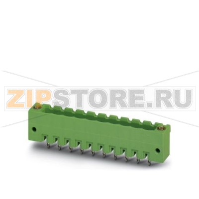 Ответная часть разъема Phoenix Contact EMSTBV 2,5/14-GF-5,08 Номинальный ток: 12 А, Расчетное напряжение (III/2): 320 В, Полюсов: 14, Размер шага: 5,08 мм, Цвет: зеленый, Поверхность контакта: олово, Монтаж: Запрессовка.Минимальный заказ: 50 шт.Упаковка: 50 шт.