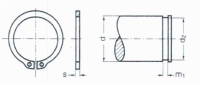 STAINLESS STEEL SEEGER ø 6 mm - 200 PCS
