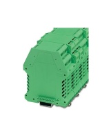 Нижняя часть корпуса с 10-контактным разъемом для параллельного сквозного подключения и 2-контактным разъемом для последовательного подключения Phoenix Contact ME 45 UT/FE BUS/10+2 BU