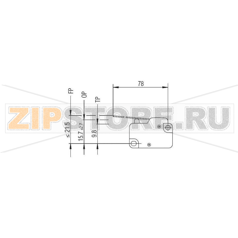 Микропереключатель 250 В/AC, 10 А, 1 x вкл/вкл, без фиксации, 1 шт Marquardt 1006.1301 