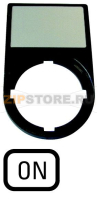 Шильдик "ON" с держателем 30х50, черный Eaton M22S-ST-GB6