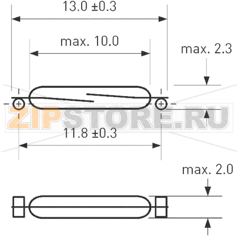 Геркон SMD 180 В/DC, 130 В/AC, 0.7 A, 10 Вт PIC PMC-1001TS 