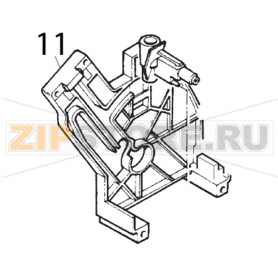 Piastra posteriore x grup. grigio Saeco Royal Classic Piastra posteriore x grup. grigio Saeco Royal ClassicЗапчасть на деталировке под номером: 11