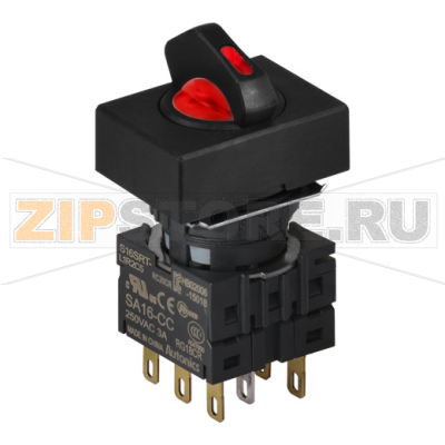 Переключатель селекторный, Ø отверстия: 16 мм Autonics S16SRT-L6R2C5 