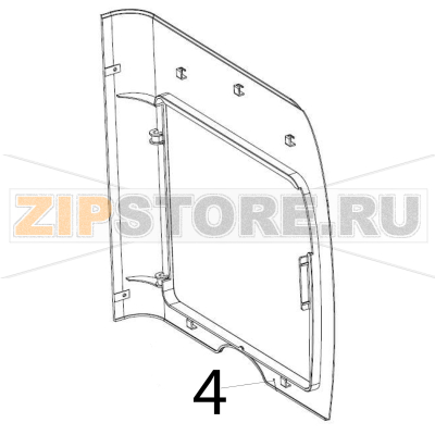 Right panel Hurakan HKN-ME717 Right panel Hurakan HKN-ME717Запчасть на деталировке под номером: 4